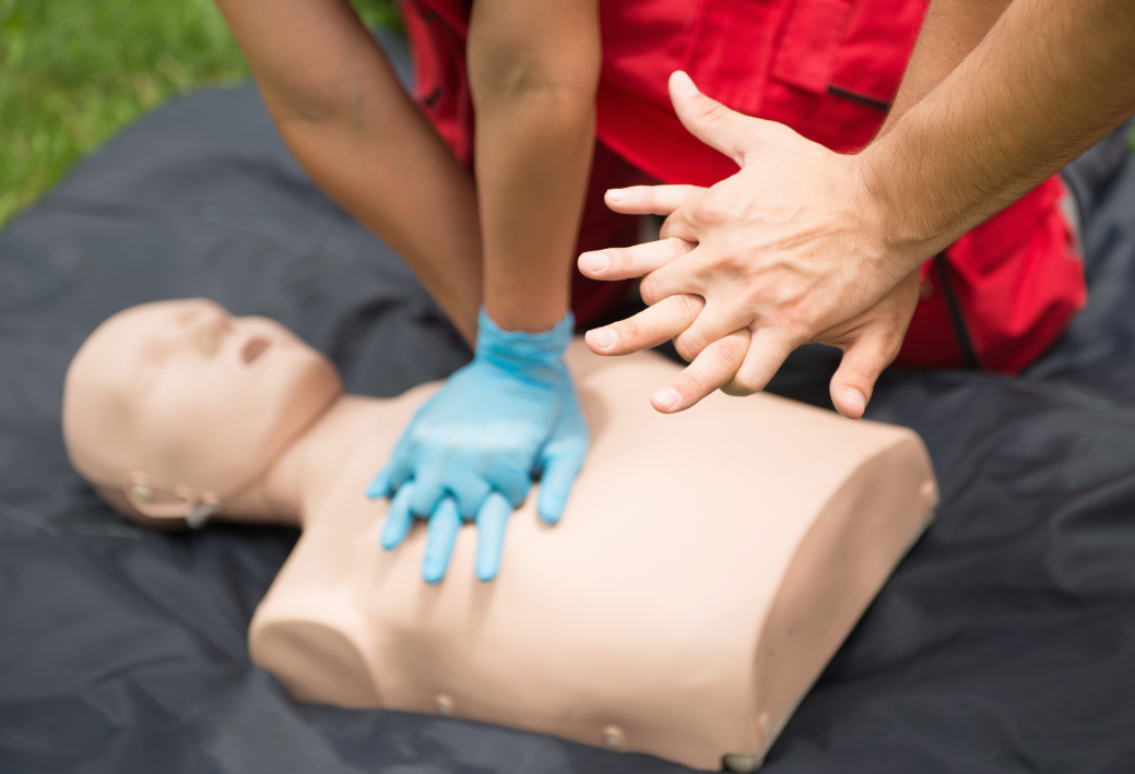CPR and AED hands-on training at SERA